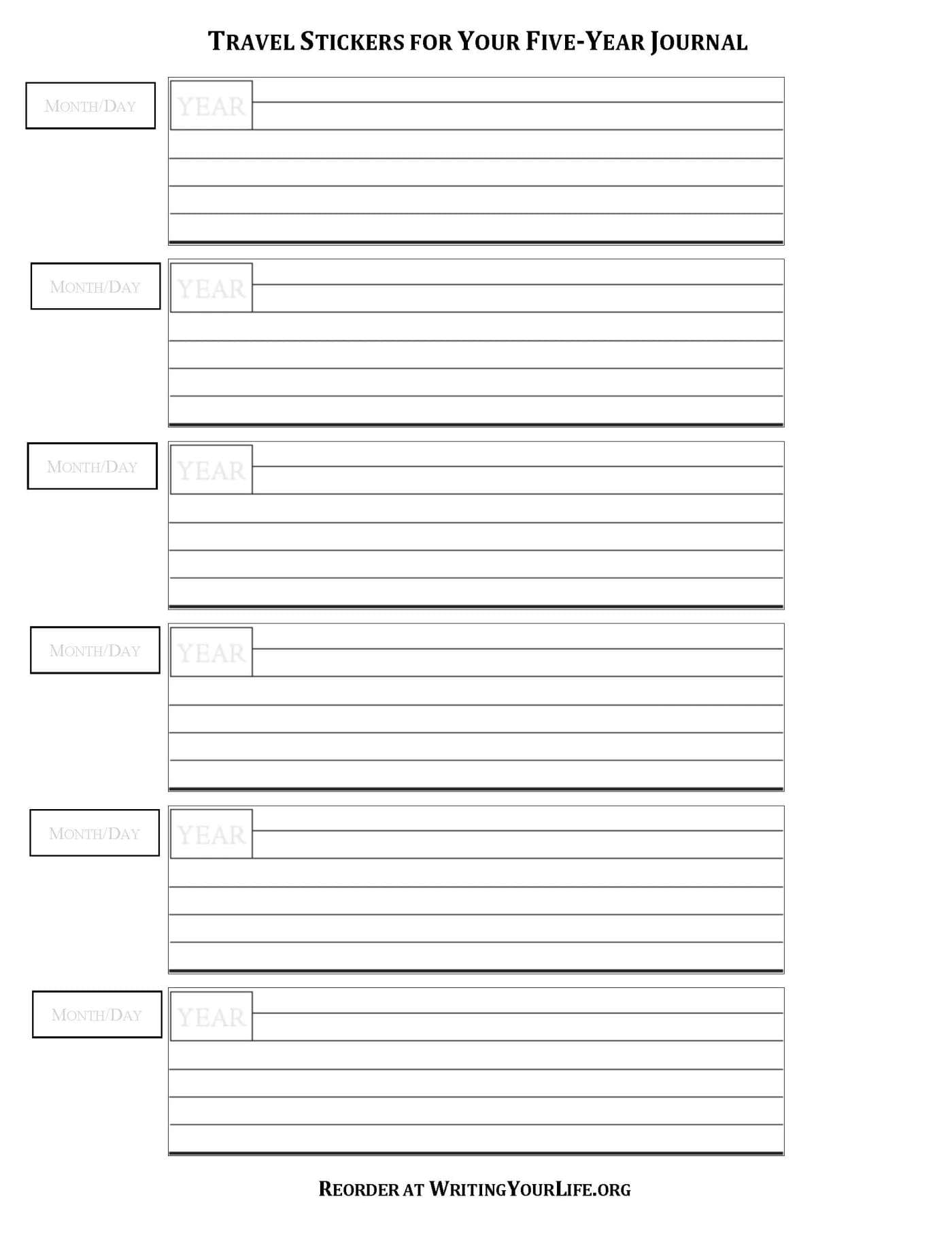 Five-Year Journal Travel Entries - Image 2